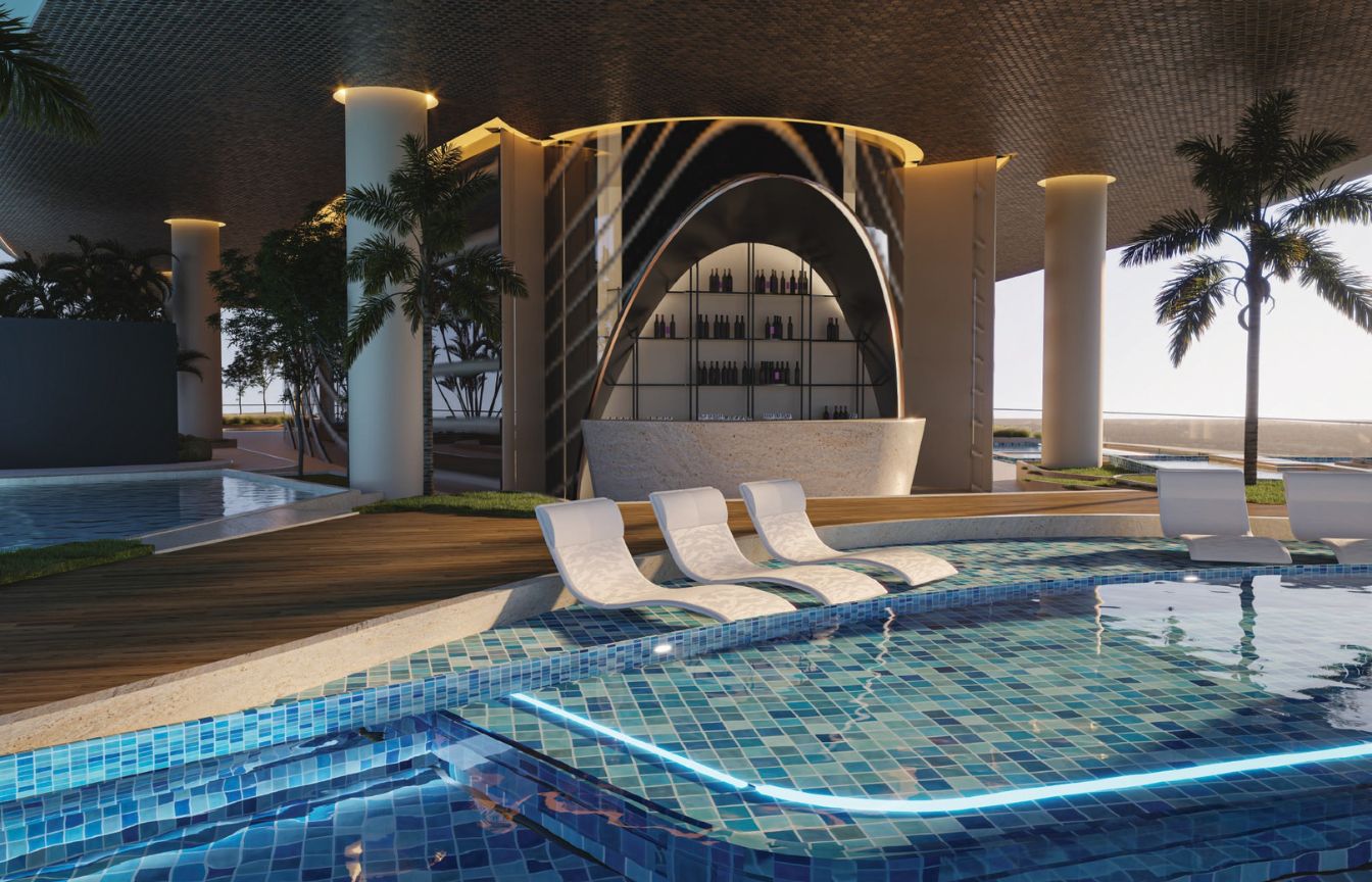 Barari Heights Pool Lounge