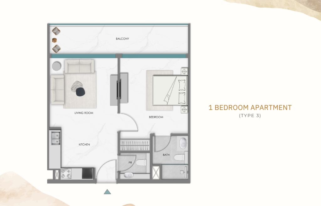 Hill South 1 BHK Type 3