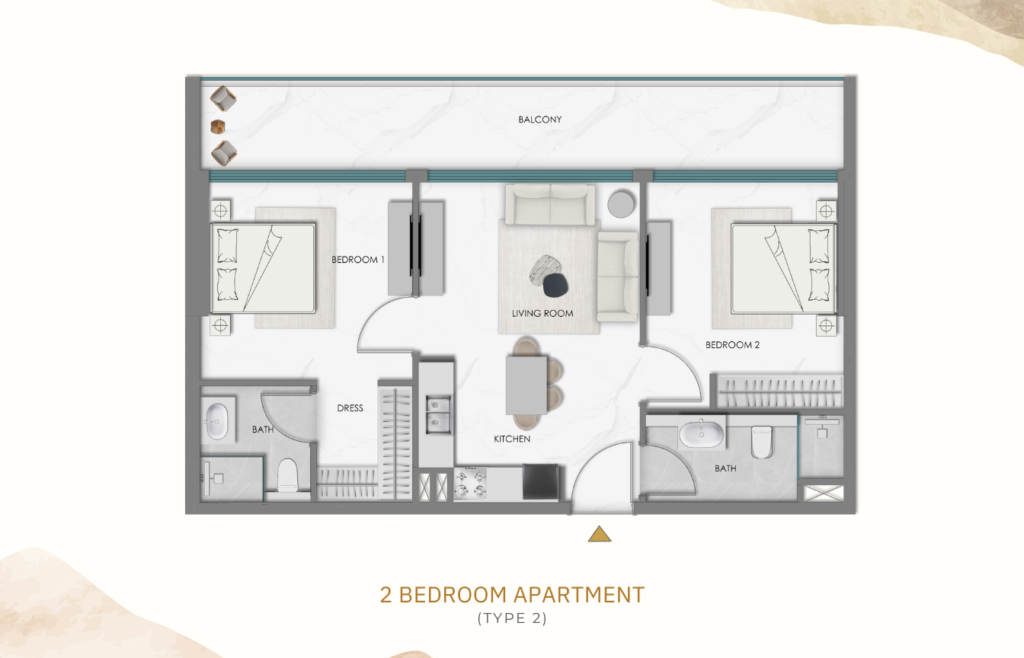 Hill South 2 BHK Type 2